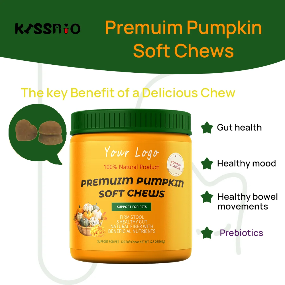 Organic Pumpkin Powder Nutritional Supplement Natural Fibre for Dogs Cats Promotes Digestive Health Care Factory Wholesale