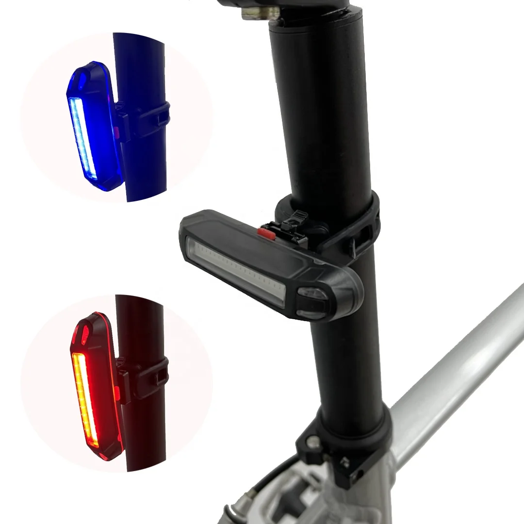 REYGEAK Outdoor Sport Bicycle Tail Light Bike Rear Light USB Rechargeable For Riding Rainproof Warning Taillights