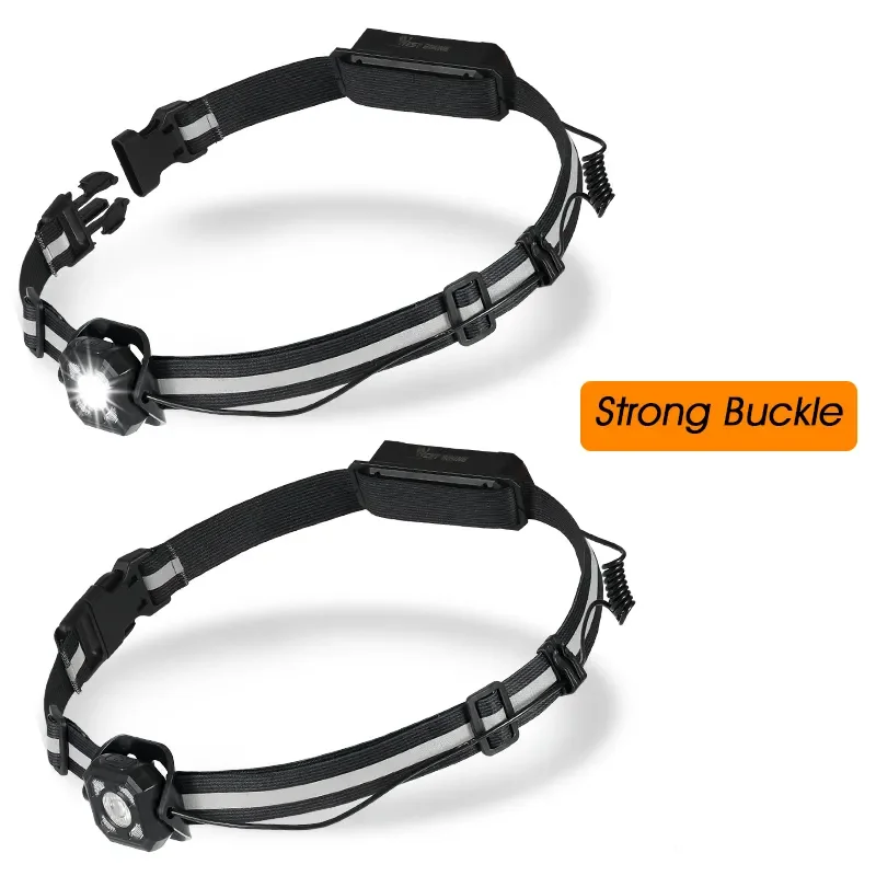 WEST BIKING USB Chargeable Running Waist Light 3 Modes 300 Lumens Headlamp forHunting USB Rechargeable Headlamps