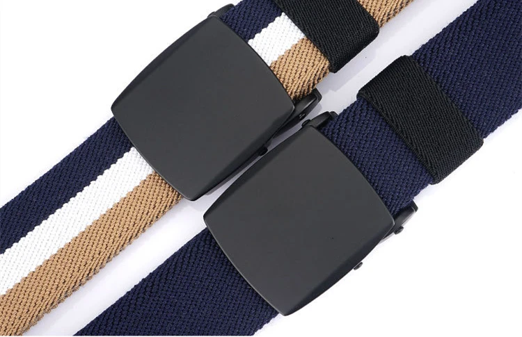 Adjustable Cotton elastic Belt Outdoor Belt Men Korean Woven Canvas Fabric Webbing Belt