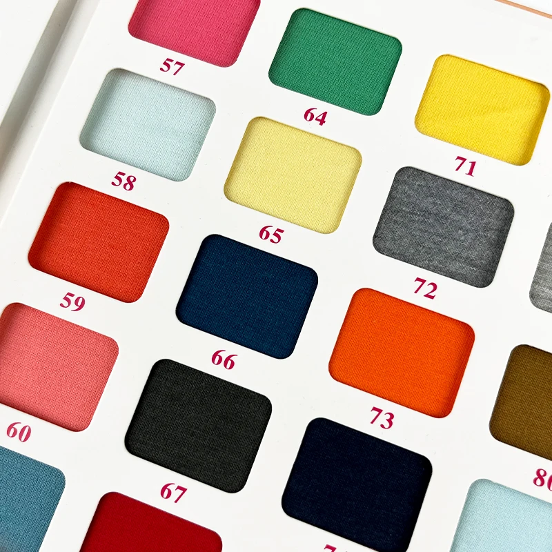 lightweight and breathable 40 cotton CVC plain fabric 110gsm 65%polyester 35% cotton knitted t-shirt fabric