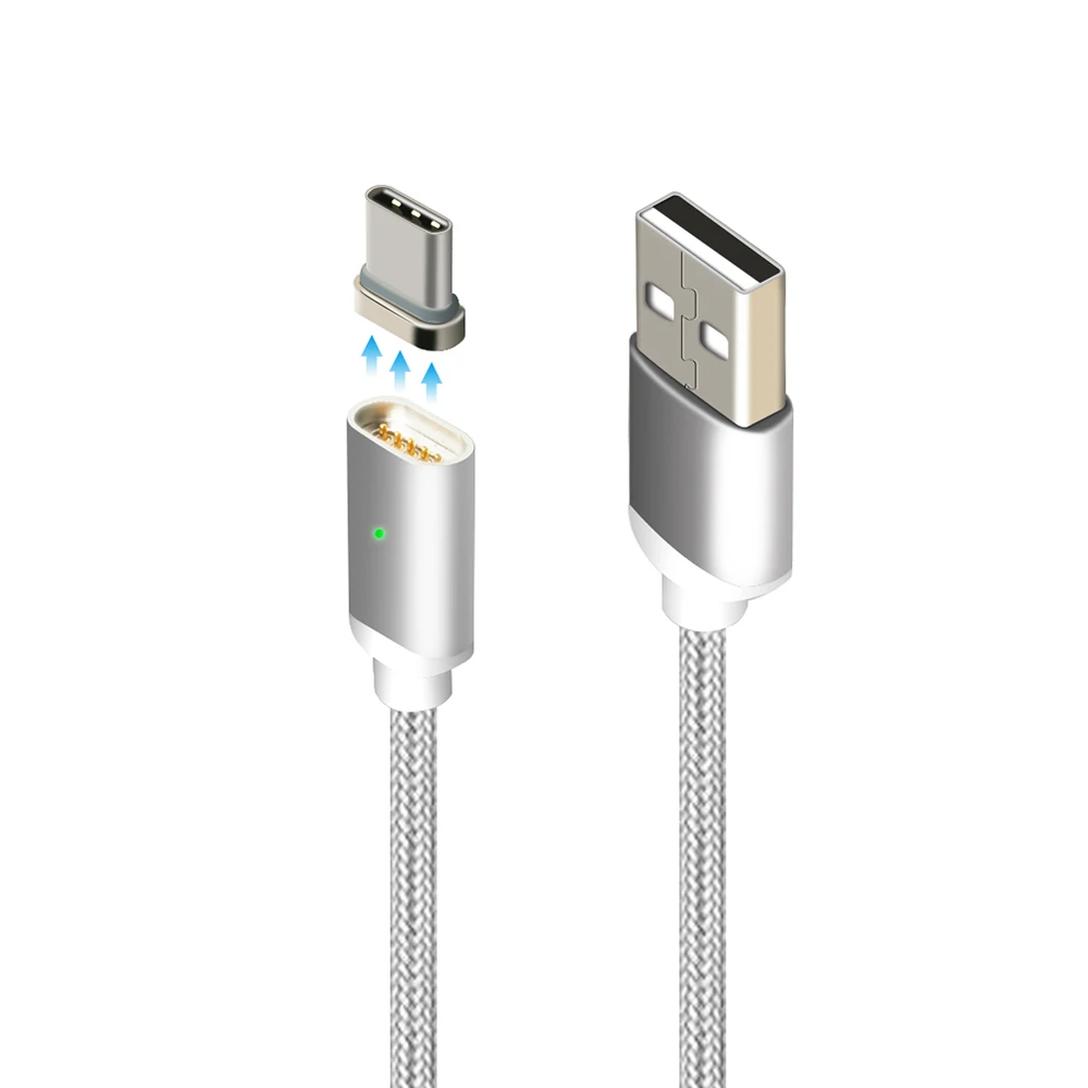 Nylon braided magnetic usb cable type C micro for charging fast charging