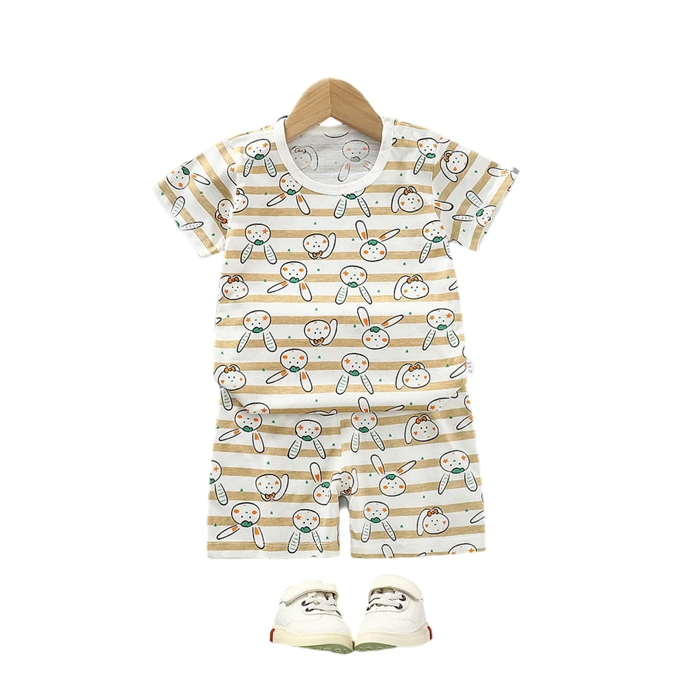 Cute colorful Short Sleeve Tops Girl suit Summer Children Clothes on sale