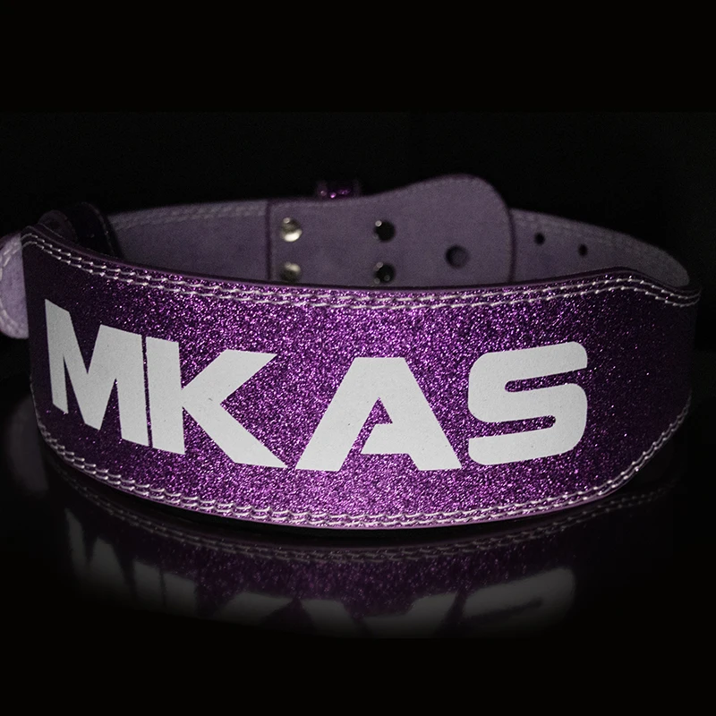 MKAS Sparkly Weight Lifting High Quality Powerlifting Training Fitness Gym Workout Lifting Belt Gym Weightlifting Belt