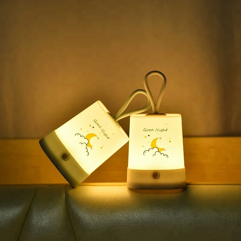 Factory  new design night lamp soft light 3 step portable rechargeable USB mini night light lamp