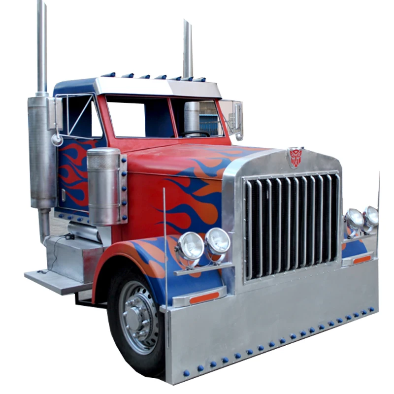 CUSTOM-MADE, Iron Art Retro car head transformers optimus prime truck head model large bar lobby decoration