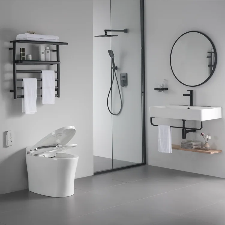 High quality 110 V bathroom ceramic intelligent toilet wc bidet smart  toilet seat smart toilet