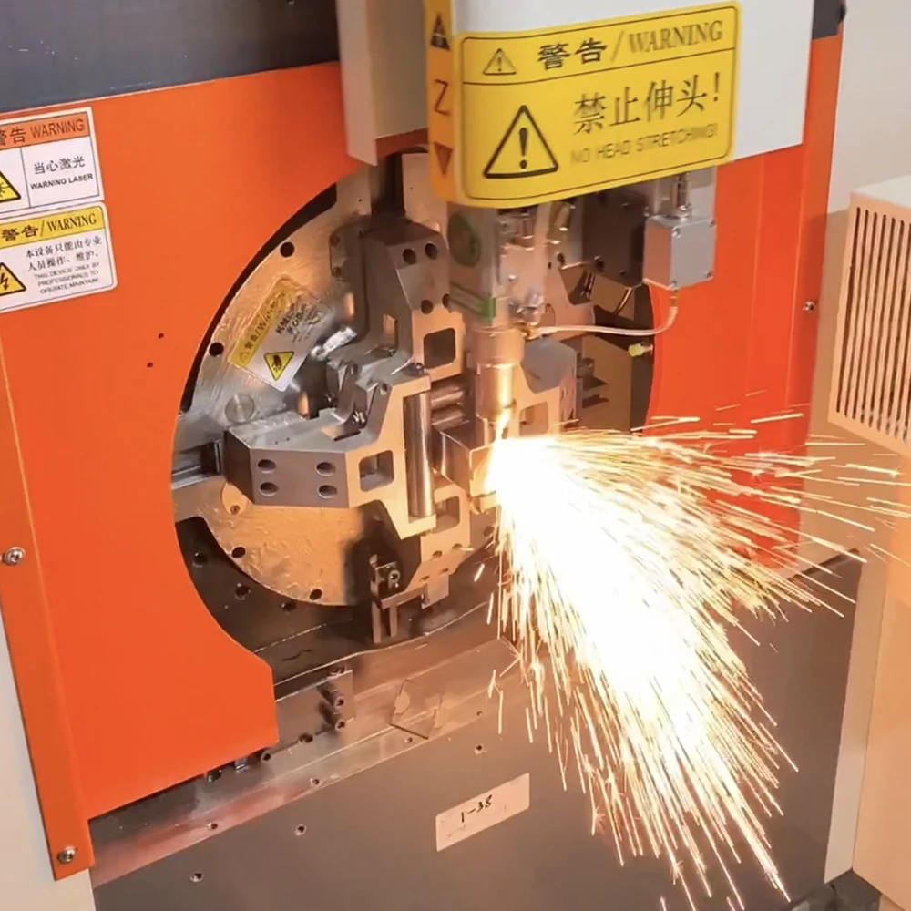 Tube Laser Cutting Machine Flat Push Double  s Semi-Automatic Universal Laser Cutter Fiber Laser Cutting Tube Machine