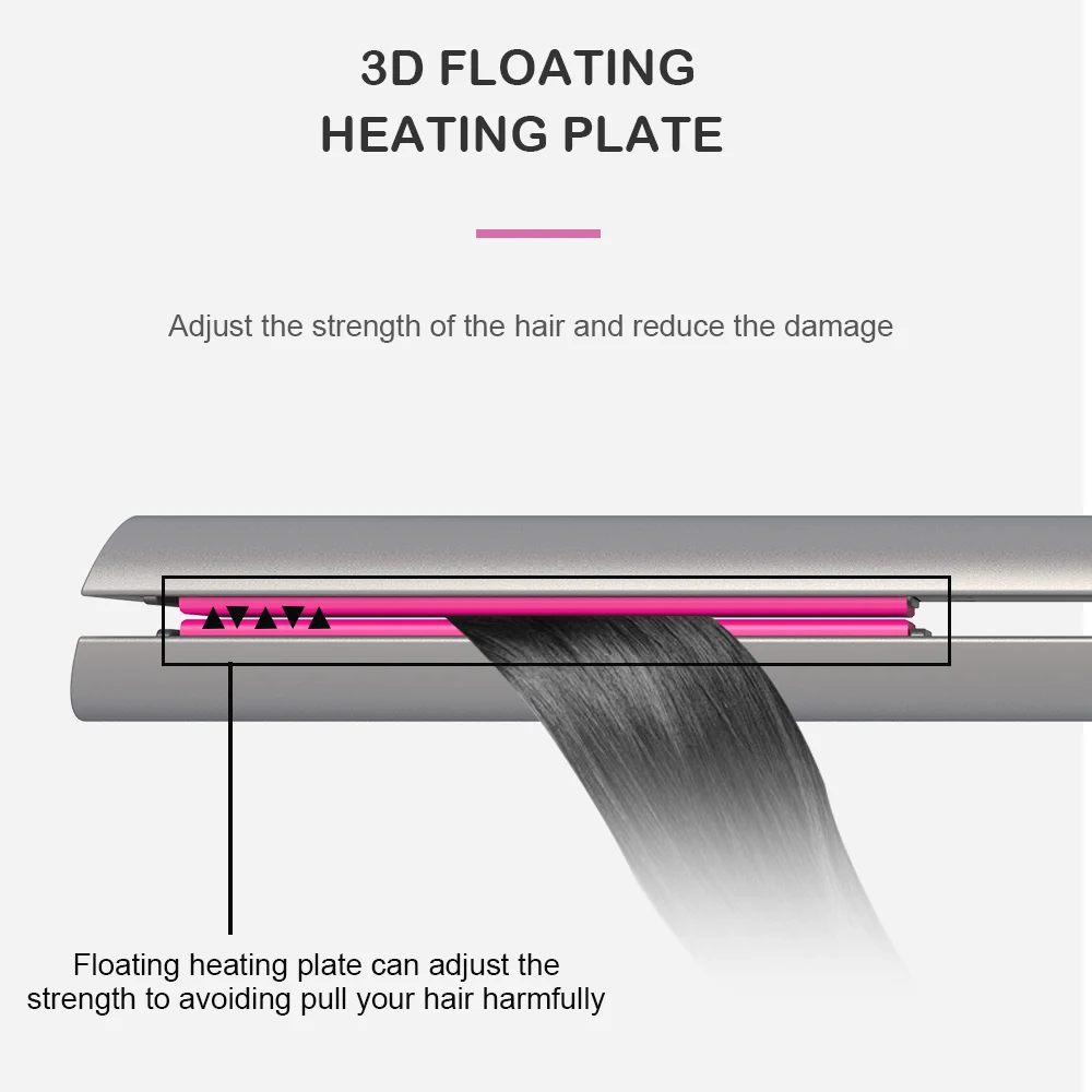 Best selling hair flat iron ceramic tourmaline hair straightener curling iron with 60-minute automatic shutdown for long hair