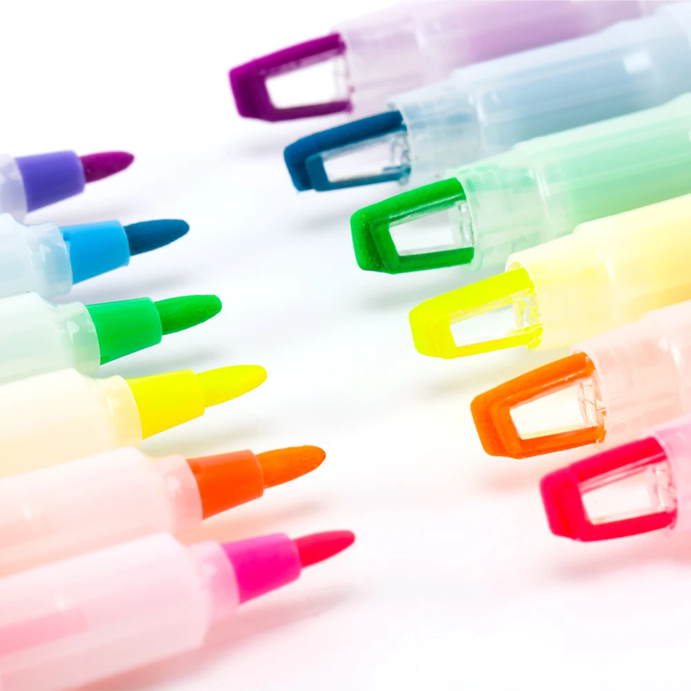 
Stromer Manufacturer Oem Customer Logo 6 Colors Transparent Underlining Writing Non Toxic Highlighter Pen 
