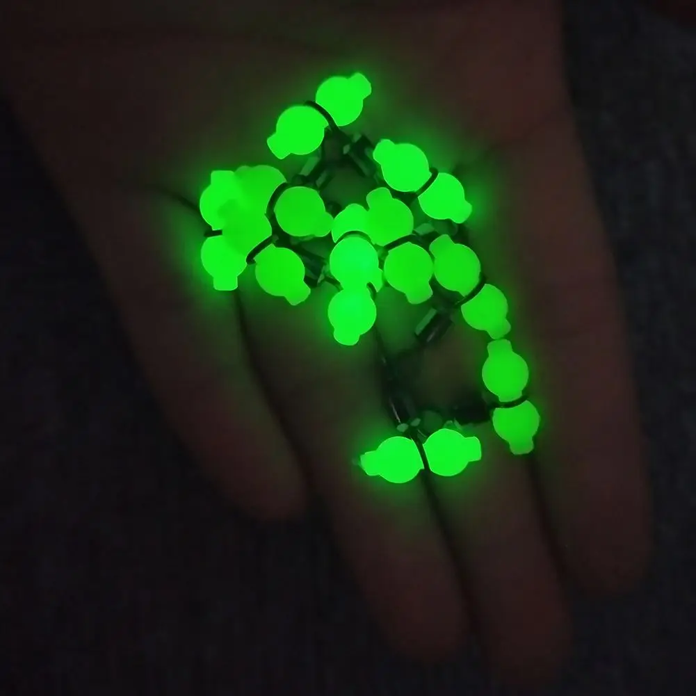1000 pcs/bag   Luminous 3 way  Fishing Swivel  cross line Swivel  fluorescent beads with Rolling Swivel for Night fishing