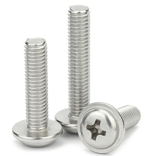 304 Stainless steel cross round head screws with washers DIN967 Cross recessed pan head bolts with meshes M2M3M4M5M6