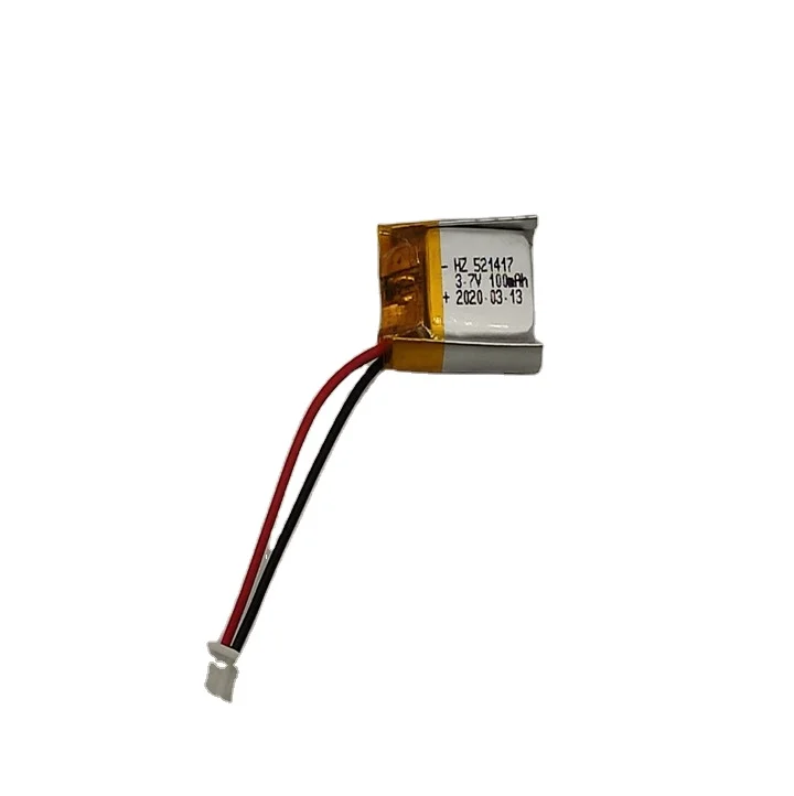 shipping free battery 521417 3.7v 100mah lithium polymer battery