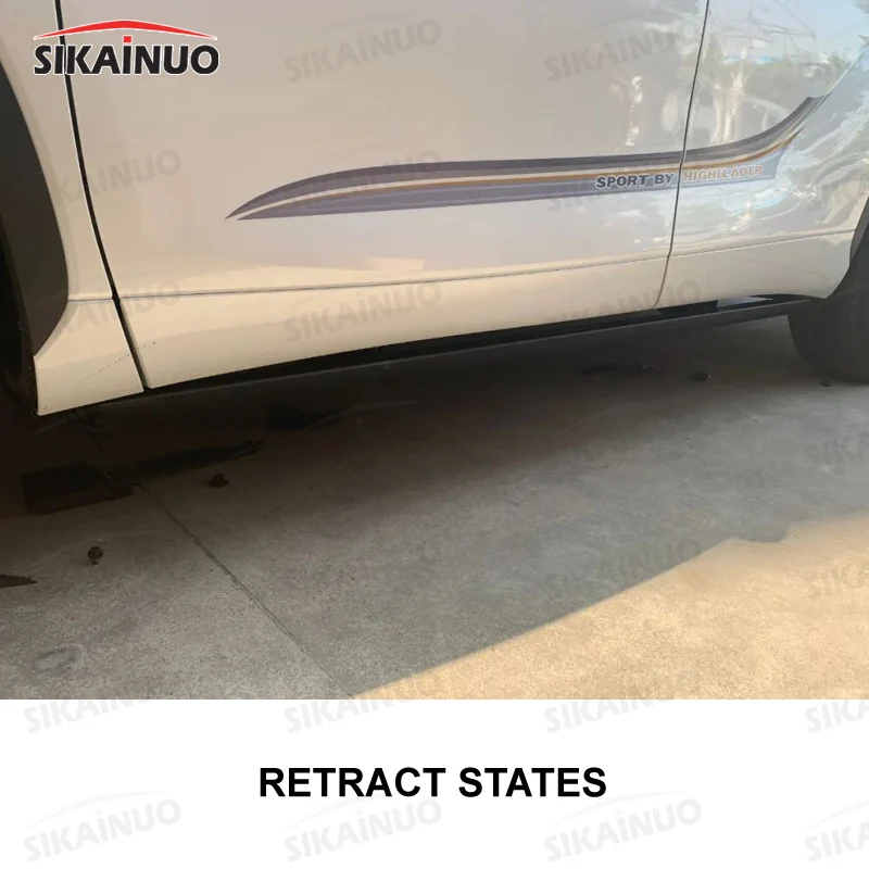 aluminum running board retractable side step LED powerstep foldable footrest electric powered nerf bar for Toyota highlander