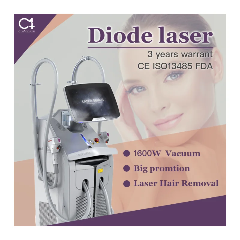 Made in China 1200W 2400W vacuum epilator diode laser 808nm hair removal laser diode hair removal