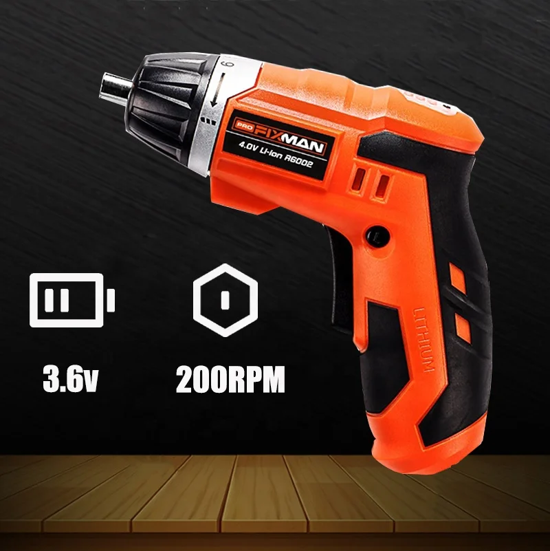 FIXMAN Best Quantity Cordless Screwdriver 3.6V Brush 3N.m Mini Power Tools Drill