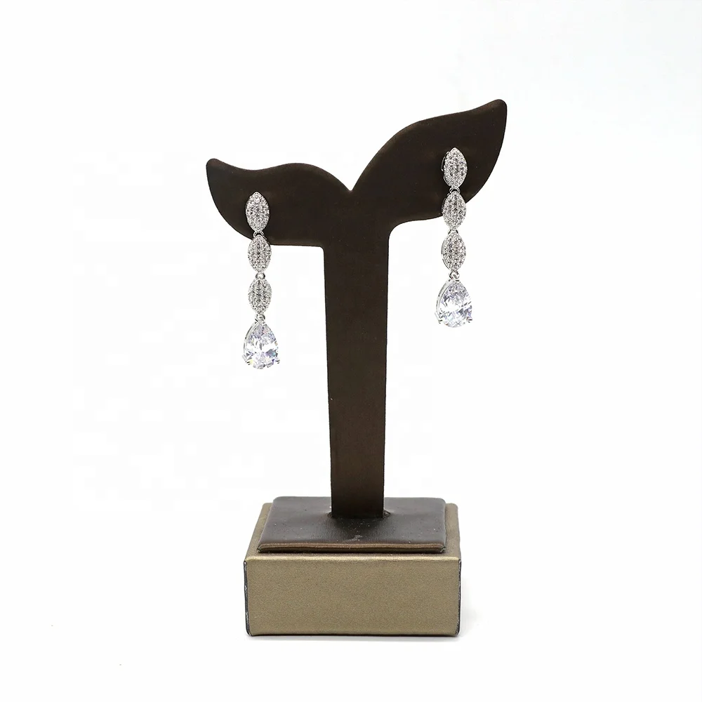 
Bedazzled Women Customize Fashion Wedding Jewelry Sets Brass Silver Earrings Necklace Ring Set Bridal Cubic Zirconia Jewelry 