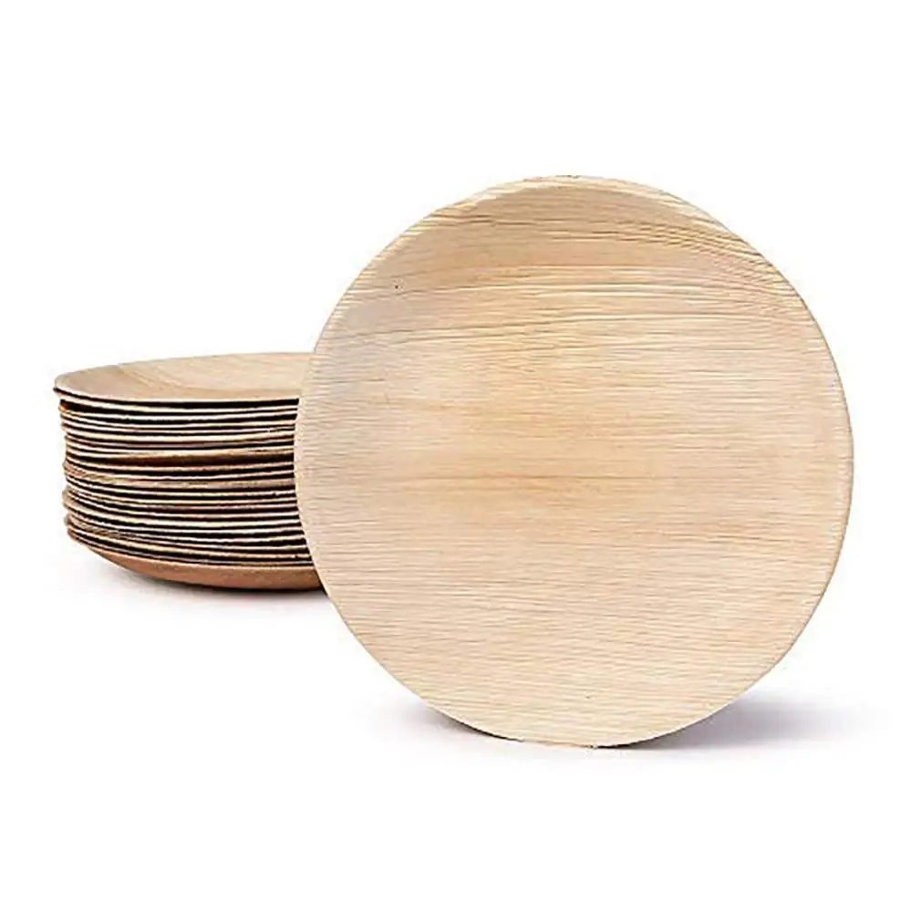 Обеденная тарелка Areca из бамбука, 10 дюймов (25 см), оптовые цены