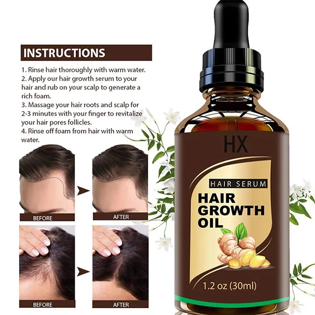 Natural Herbal Organic Private Label Custom hair Loss Care regrowth treatment products Hair Growth Oil