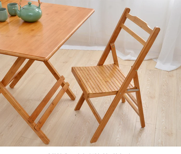 Portable natural bamboo wood outdoor garden leisure folding chair