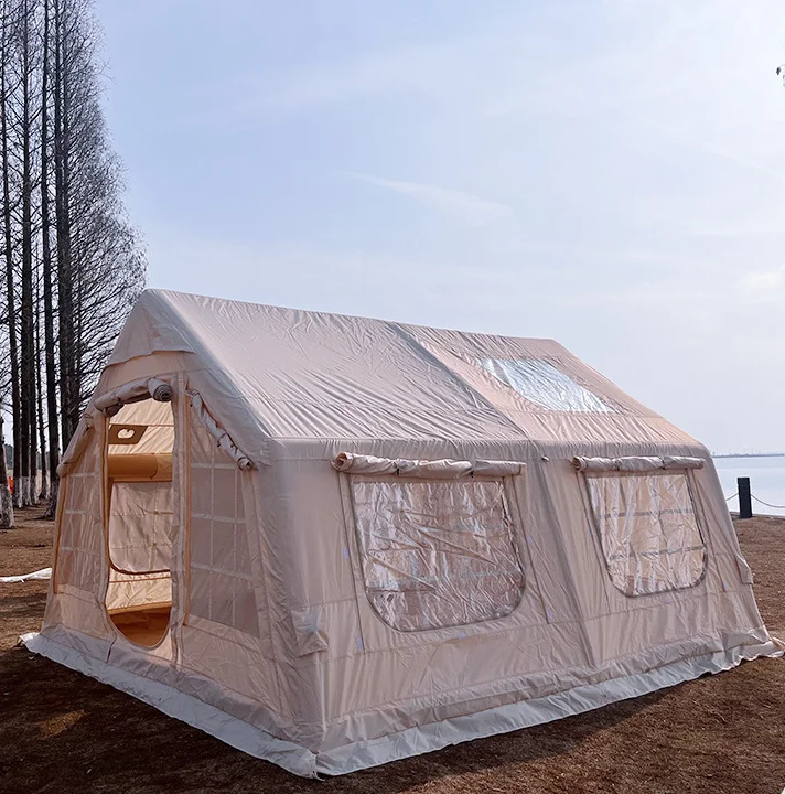 Waterproof Oxford Fabric Large Waterproof Outdoor Air Camping Family Inflatable House Tent Blow Up Tents For Sale