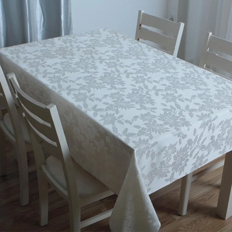 Promotional Rectangular Custom Jacquard Table Cloth Polyester Fabric Table cloth