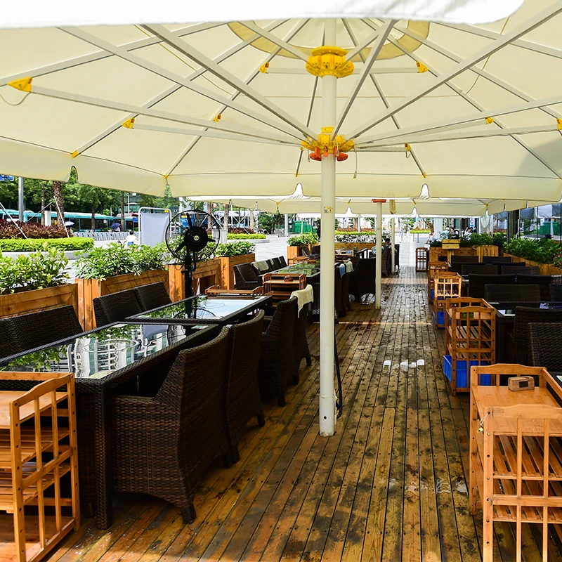 
7M Big Size Heavy Duty Huge Outdoor Garden Sunshade Parasol Commercial Umbrellas For Cafe Restaurant 