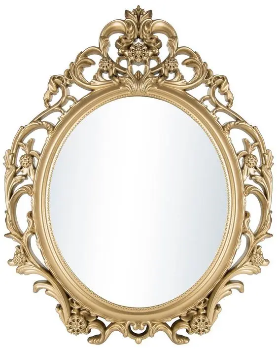 Classic iatalian hand carved home decoration set vanity table with wall mount gold framed mirror