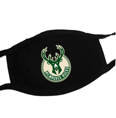 Face Cover Filters NBA Team Printed Screen printing Black with NBA basketball team Logo NBA Basketball Sports face cover