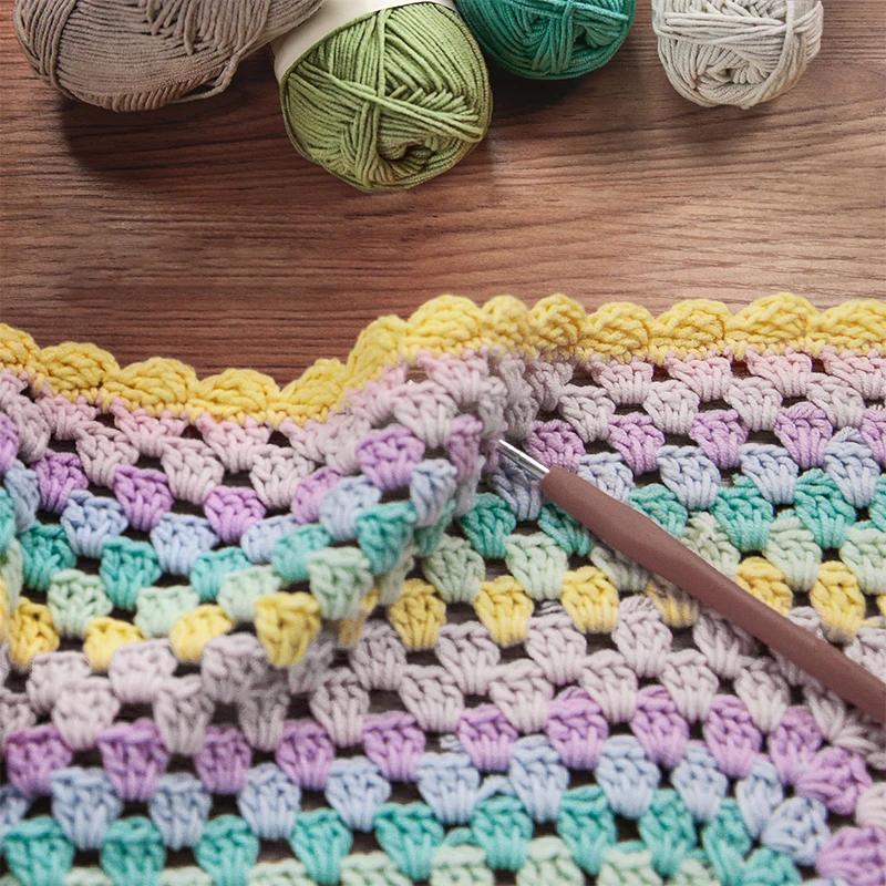 
Yarncrafts 5 Ply Crochet Hand Knitting Washable Milk Cotton acrylic Blended Yarn 