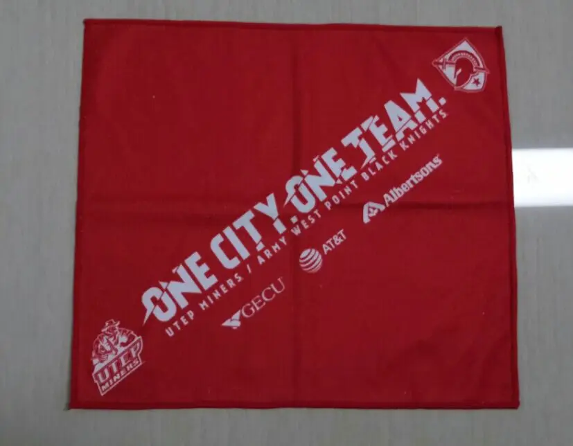 Custom Logo Printed 100% Microfiber Polyester Rally Towel