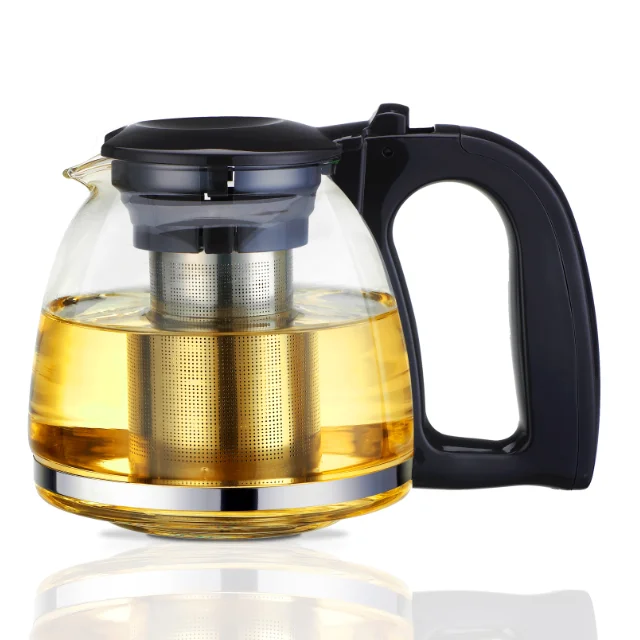 Hot Selling Fashion Multiple Glass Teapot Glass Kettle Coffee Pot Home Goods Tea Pot With Infuser Filter Strainer