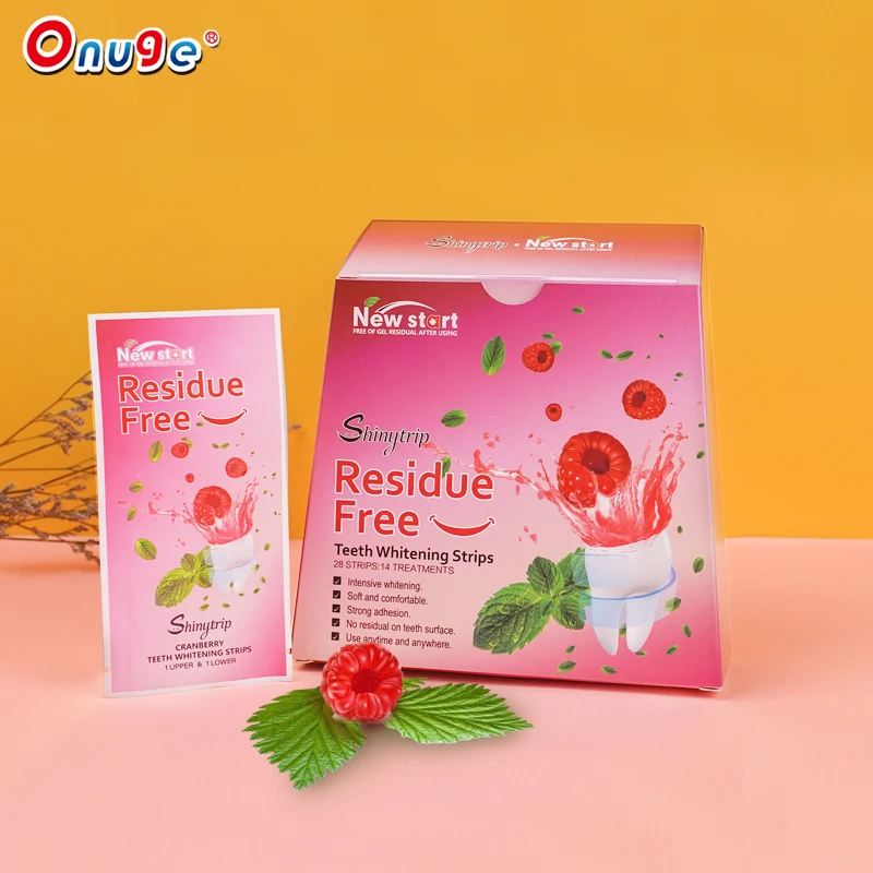 Private label teeth whitening strips organic PAP mint flavoured  teeth white strips