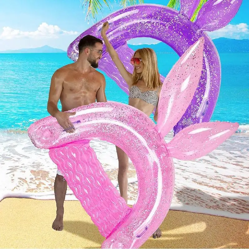 New Design Pool Float Tubes Rabbit Ear U-shaped Floating Row Adult Swimming Pool Float Lounge Chair