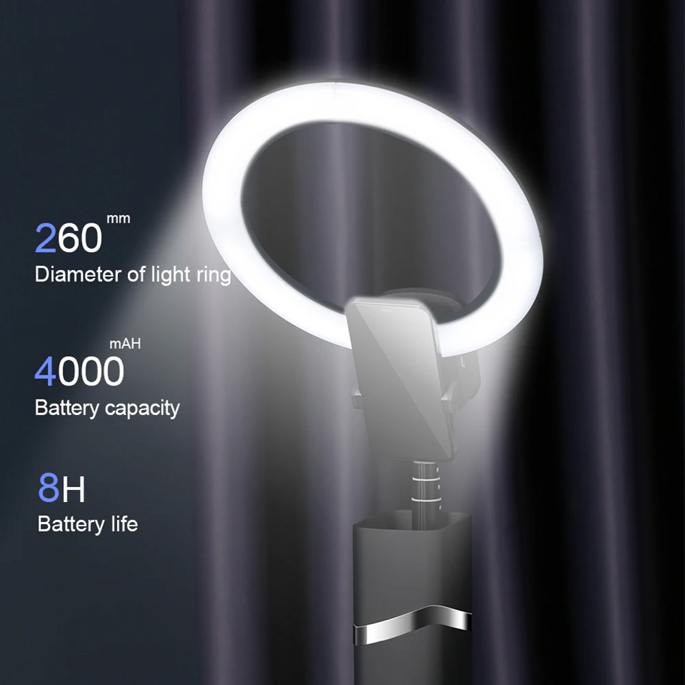 10 Inch 26cm Amazing Ring Light Foldable with Tripod  Stand Led Folding Selfie Fill Light Portable Lamp YY-1 for Tiktok YouTube
