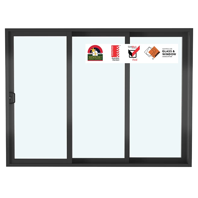 Balcony Aluminum Multi Slide Doors Exterior Aluminium Doors AS2047 Australian Standard Double Glasses Sliding Door