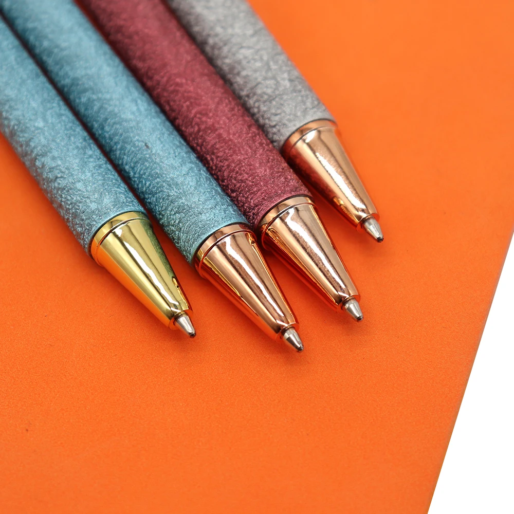 
customized metal gel pen ball point pen slim metal pen with pattern paint 