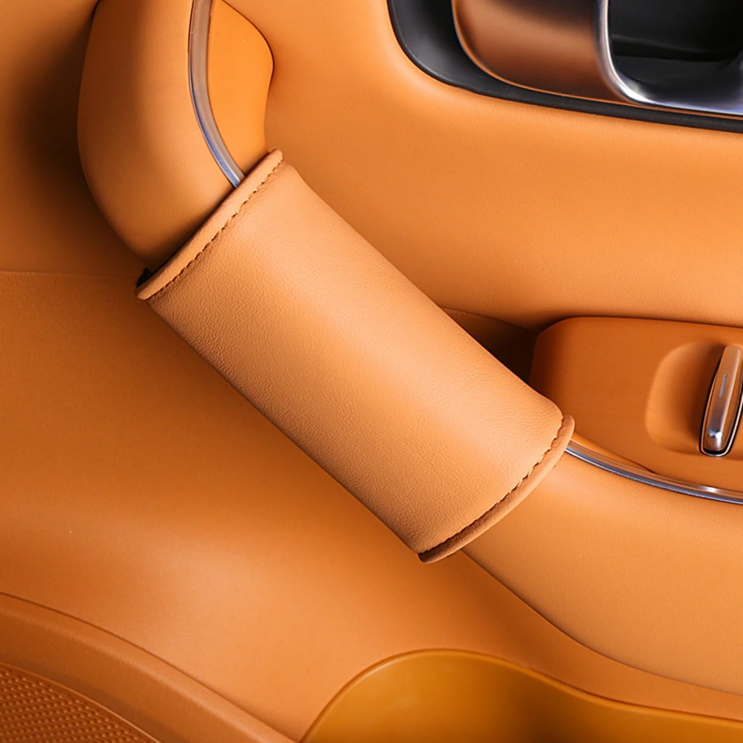 Custom Wholesale Nappa Leather Car Handle Protective Anti Scratch Cover Interior Door Handle Gloves for Car Door