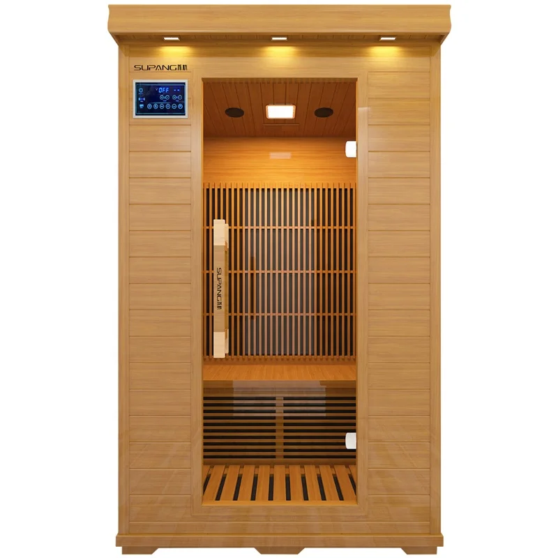 Far Infrared Sauna Two Persons Luxury Popular Home Sauna Wooden Portable Infared Heater Ozone Near Far Infrared Sauna For Sale