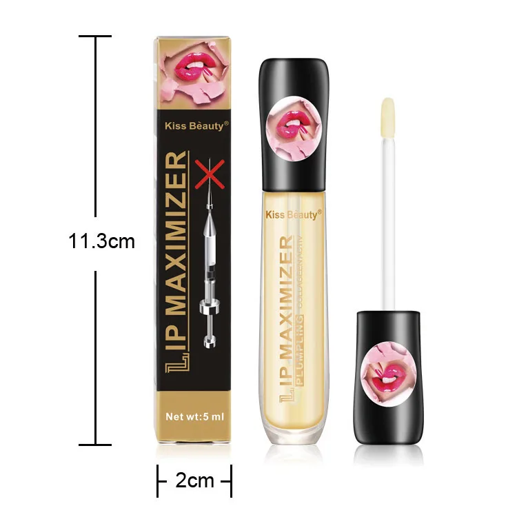 HZM Most Popular Full and Enlarger Watery the Lips Moisturizing Lip Pink Gloss Plumper Maximizer