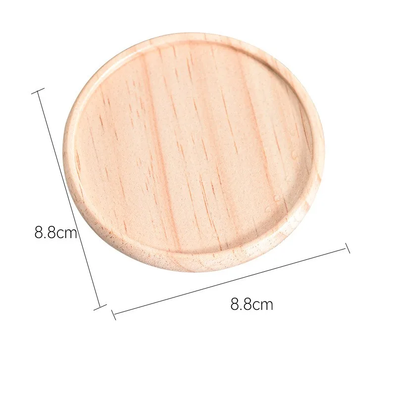 Eco friendly cup mat round square oak beech bamboo acacia walnut Drink pot Tea Coffee Cup Blank Wooden Insulation Coaster