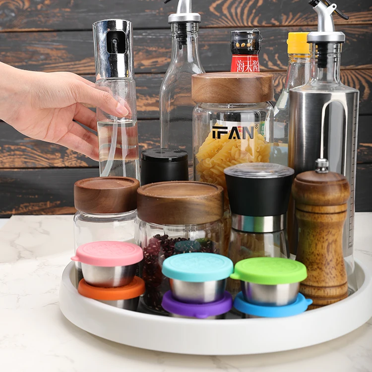 Double Layer Single Layer Susan Lazy Save Space Rotating Rray Multi Functional Rotating Storage Rack