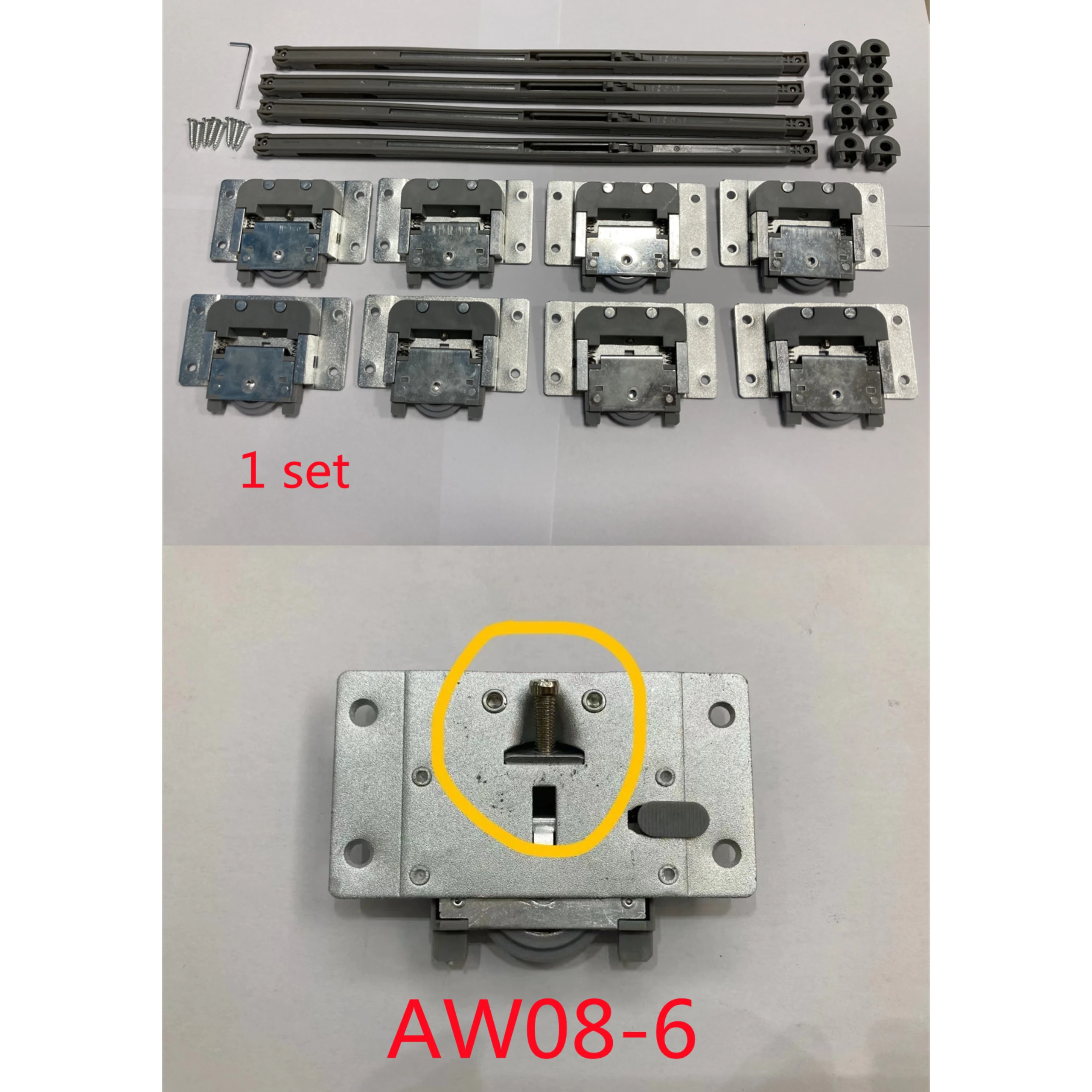XVB Heavy Wheel Powder Spray AW08-6-Tapered screw furniture hardware Furniture door wheel manufacturers direct sales