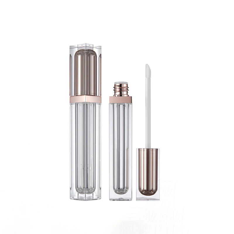 Eco Friendly Custom Logo Printed White Black Clear Packaging Private Label Cosmetic Wand Plastic Empty Lip Gloss Tube Container