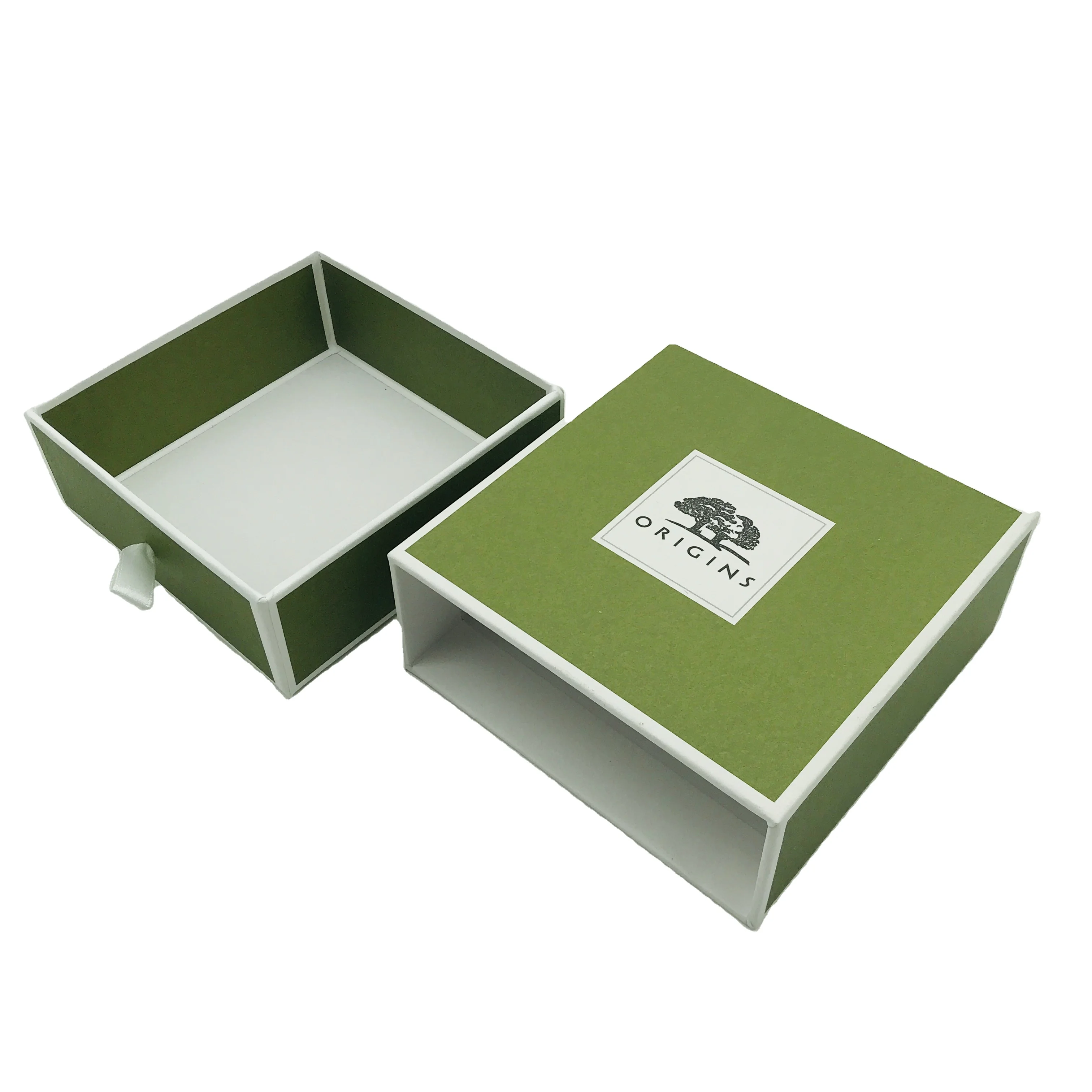 SM-LH028 custom cardboard box sliding drawer box with ribbon luxury cosmetic box