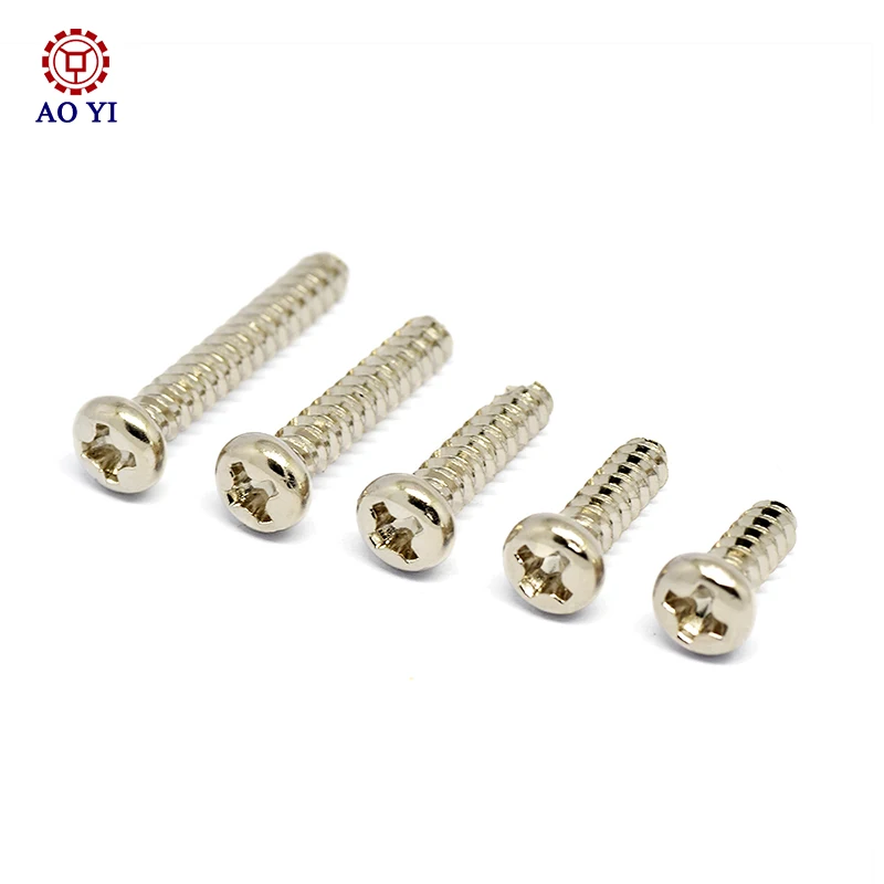 Stainless steel 304 pan head phillips type tail cutting self attack flat tail M2M3 PT