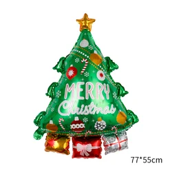 New Laser Christmas tree cartoon foil balloon Merry Christmas Christmas tree snowflakes party scene decoration balloon supplies