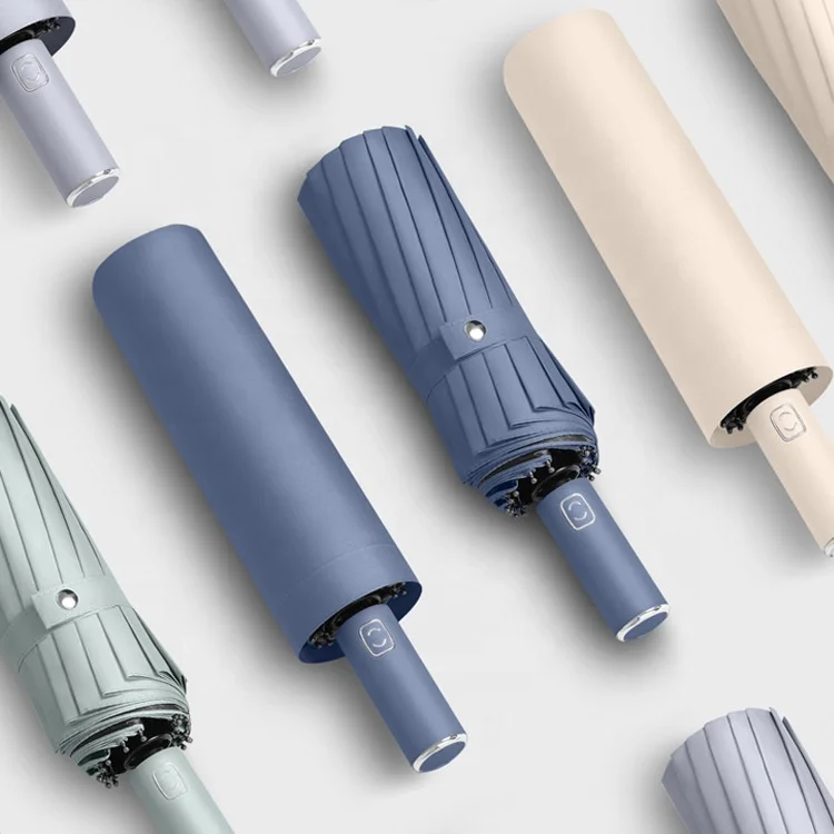 Подгонянный Зонт с тремя складками рекламный деловой ветрозащитный зонт для путешествий на открытом воздухе