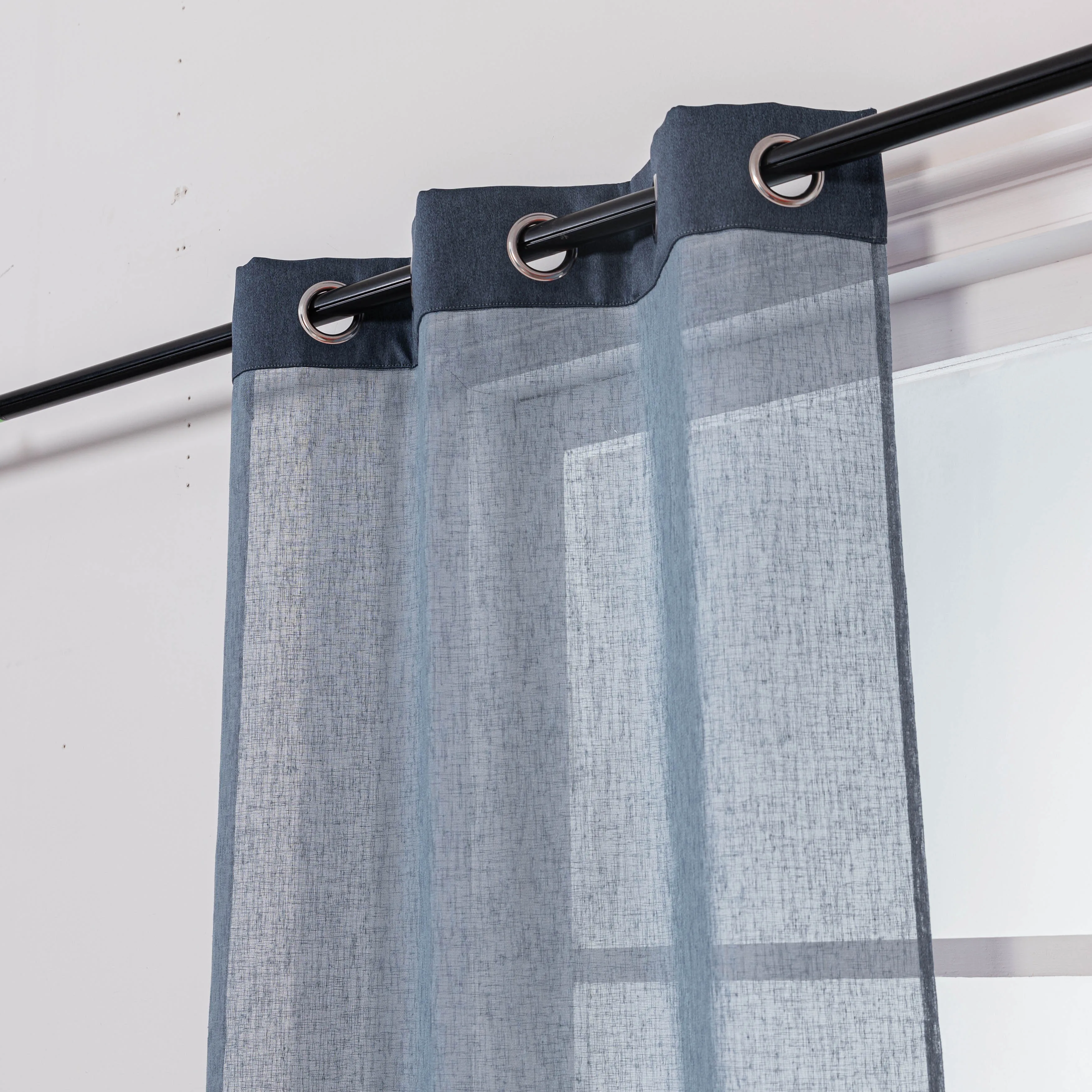 2023 New Arrival Sheer Window Curtains With Cheap Price, Custom Curtain Series With Cushion, Wholesale Hot Sale Grommet Curtain