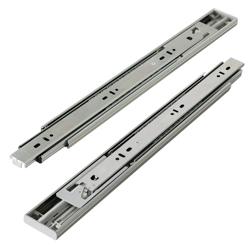 HVPAL 4523 Soft Close Cold Rolled Steel Slide Rail Medium Duty Ball Bearing Triple Extension Telescopic Drawer Channel